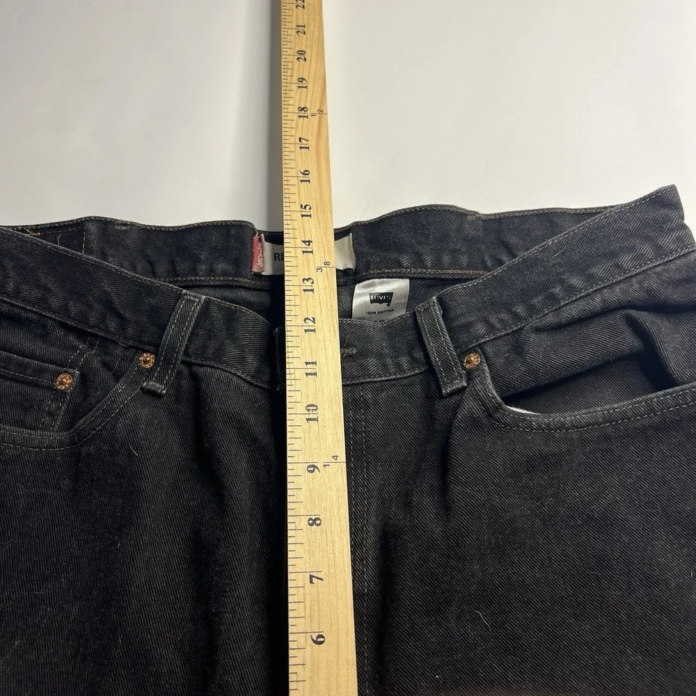 Vtg Y2K Levis Jeans 505 38X34 Men Black Skater‎ Grunge Work Faded